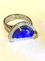 Ringe Silvia Kelly Dame OPALE in Weißgold Opale 4.15 Ct AN116U/X - AN116U/X